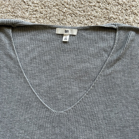 Bp | Gray Ribbed Sweater - Picture 2 of 3
